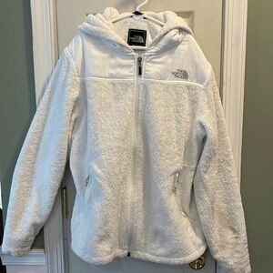 The North Face white hooded fleece - sz. Md.